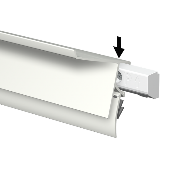 INFO SCHIENE + WEISS 200 CM (INKL. BEFESTIGUNGSMASCHINEN, SCHIENENENDEN UND 4X MAUSMAGNETE WEISS) ARTI TEQ 11 - Cimaise Tableau 