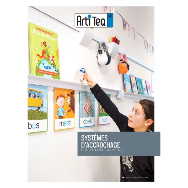 INFO RAIL + BLANC 200 CM (INCLUT MATÉRIEL DE FIXATION, EMBOUTS DE RAIL ET 4X MOUSE MAGNETS BLANC)