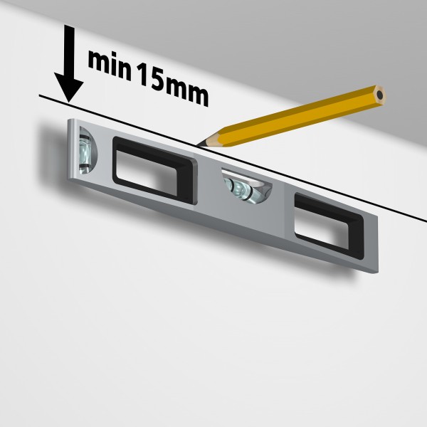 Cimaise contour rail + Clips (Options) ( A coller ou a visse ) - accrochage cimaise tableau artiteq