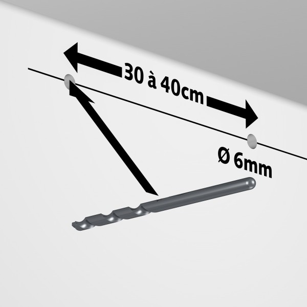 Cimaise contour rail + Clips (Options) ( A coller ou a visse ) - accrochage cimaise tableau artiteq