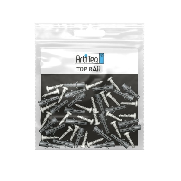 Set of 16 screws + 16 ankles ( FOR TOP RAIL) ARTI TEQ 1 - Cimaise Tableau 