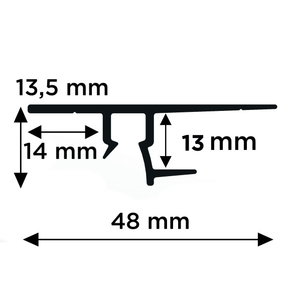 CIMAISE SHADOWLINE DRYWALL (FIXATION PLÂTRE) BLANC 13 MM 200 CM