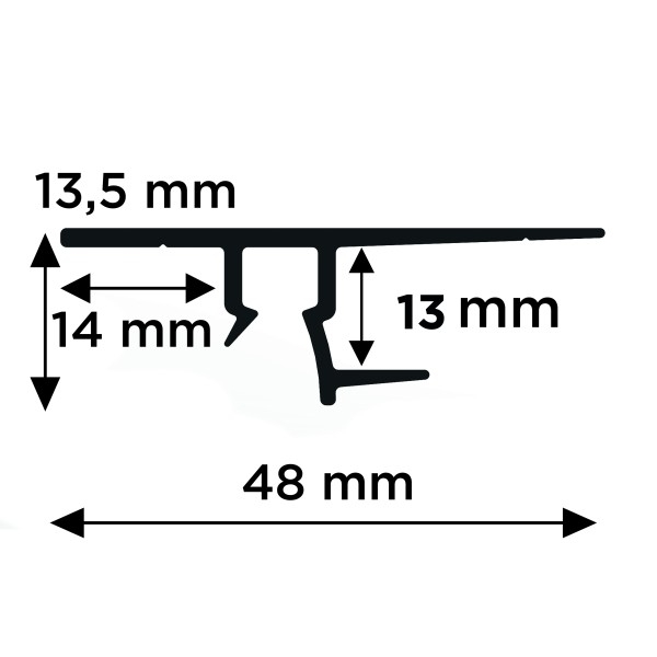 CIMAISE SHADOWLINE DRYWALL (PLÂTRE FIXATION) BLANCO 13 MM 200 CM ARTI TEQ 5 - Cimaise Tableau 