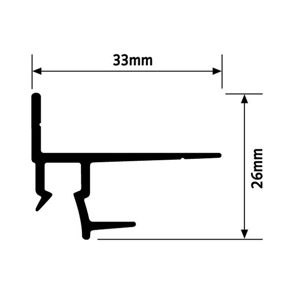 CIMAISE SHADOWLINE MASONRY (MUR FIXATION) WEITE 200 CM ARTI TEQ 4 - Cimaise Tableau 