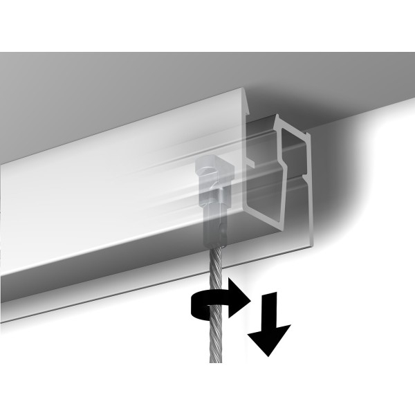 Cimaise Mini Ceiling click Newly R40 200 cm Newly 4 - Cimaise Tableau 