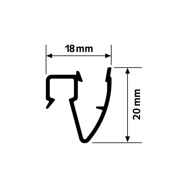 Cimaise Up Rail Decke 40 Kg 200 cm ARTI TEQ 5 - Cimaise Tableau 