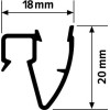 Cimaise Up Rail techo 40 Kg 200 cm ARTI TEQ 5 - Cimaise Tableau 