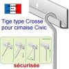 Stem 4 x 4 mm type cross - fixing for table civic industry Civic Industrie 2 - Cimaise Tableau 