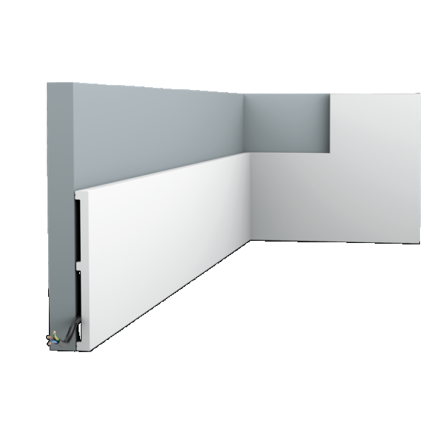 SX168 ORAC Duropolymer Skirting Board L200 x H15.1 x W1.4 cm ORAC DECOR 1 - Cimaise Tableau 