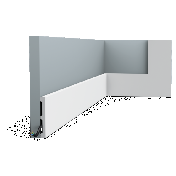 SX163-RAL9003 ORAC Plinth RAL9003 Duropolymer L200 x H10.1 x L1.3 cm ORAC DECOR 1 - Cimaise Tableau 