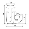 Ganchillo de autobloqueo Newly H100 sistema de seguridad de gancho - 20kg - velas de suspención mesas de nuevo Newly 3 - Cimaise