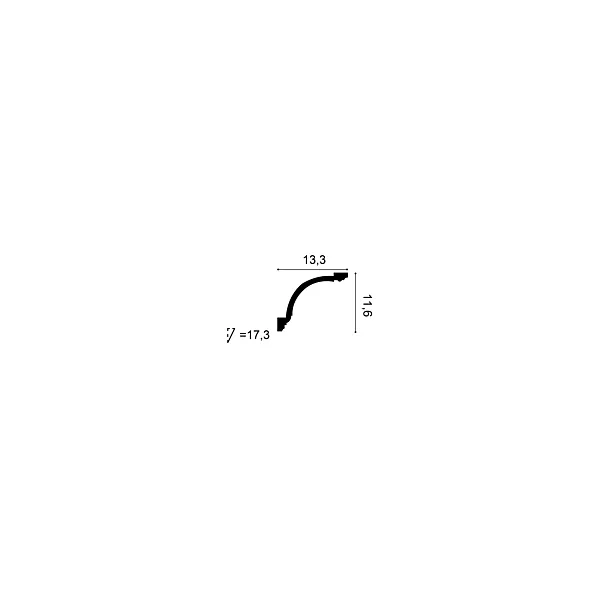 C216 ORAC Corniche Purotouch L200 x H11.6 x L13,3 cm ORAC DECOR 2 - Cimaise Tableau 