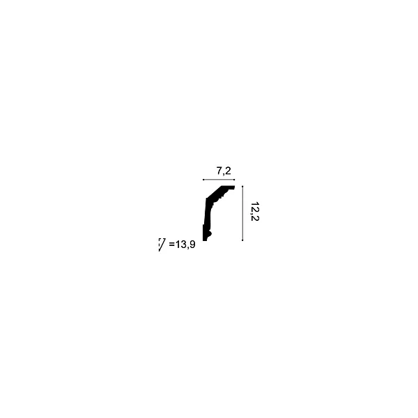 C304 ORAC Corniche Purotouch L200 x H12.2 x L7.2 cm ORAC DECOR 2 - Cimaise Tableau 