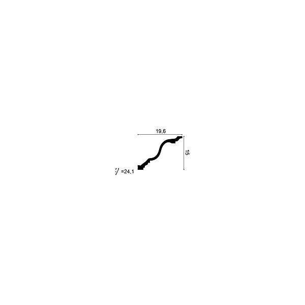 C334F ORAC conector flexible Flexible L200 x H15 x L19.6 cm ORAC DECOR 2 - Cimaise Tableau 