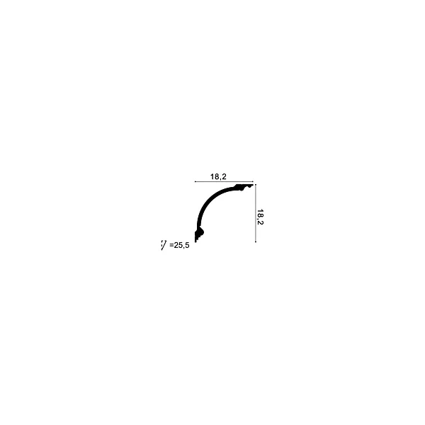 C338 ORAC Corniche Purotouch L200 x H18.2 x L18.2 cm ORAC DECOR 2 - Cimaise Tableau 