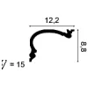 C341F ORAC Flexible connector Flex L200 x H8.8 x L12.2 cm ORAC DECOR 1 - Cimaise Tableau 