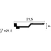 Cornisa C354 ORAC Purotouch L200 x Al4 x An21,5 cm ORAC DECOR 2 - Cimaise Tableau 