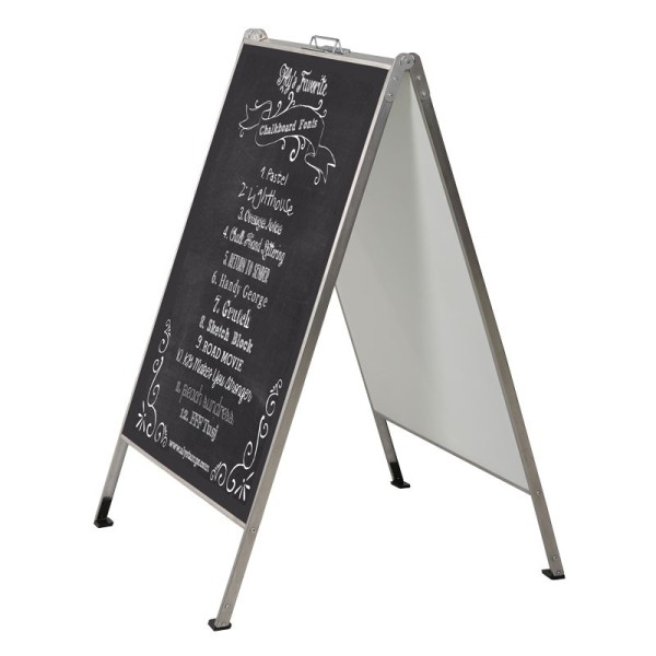 Parada acera Chalk de acero inoxidable a bordo M&T DISPLAYS 2 - Cimaise Tableau 