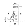 Self-locking hook 15 kg with security system - riser picture artiteq ARTI TEQ 2 - Cimaise Tableau 