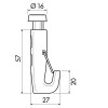 Self-locking Crochet with Safety 70 Kg - tableau newly Newly 4 - Cimaise Tableau 