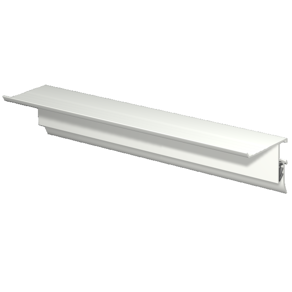 INFO RAIL + WHITE 200 CM (INCLUDES MOUNTING HARDWARE, RAIL ENDS AND 4X MOUSE MAGNETS WHITE) ARTI TEQ 1 - Cimaise Tableau 