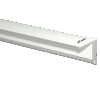 INFO RAIL + WHITE 200 CM (INCLUDES MOUNTING HARDWARE, RAIL ENDS AND 4X MOUSE MAGNETS WHITE) ARTI TEQ 2 - Cimaise Tableau 