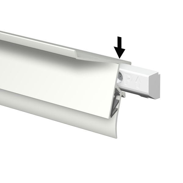 INFO RAIL + WHITE 200 CM (INCLUDES MOUNTING HARDWARE, RAIL ENDS AND 4X MOUSE MAGNETS WHITE) ARTI TEQ 3 - Cimaise Tableau 