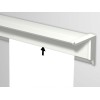 INFO RAIL + BLANC 200 CM (INCLUT MATÉRIEL DE FIXATION, EMBOUTS DE RAIL ET 4X MOUSE MAGNETS BLANC)