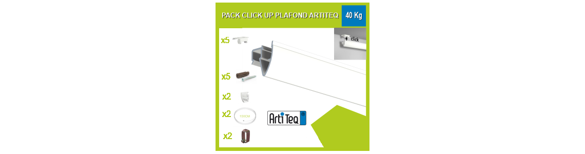 Artiteq 40 kg Up-Rail-Deckenset