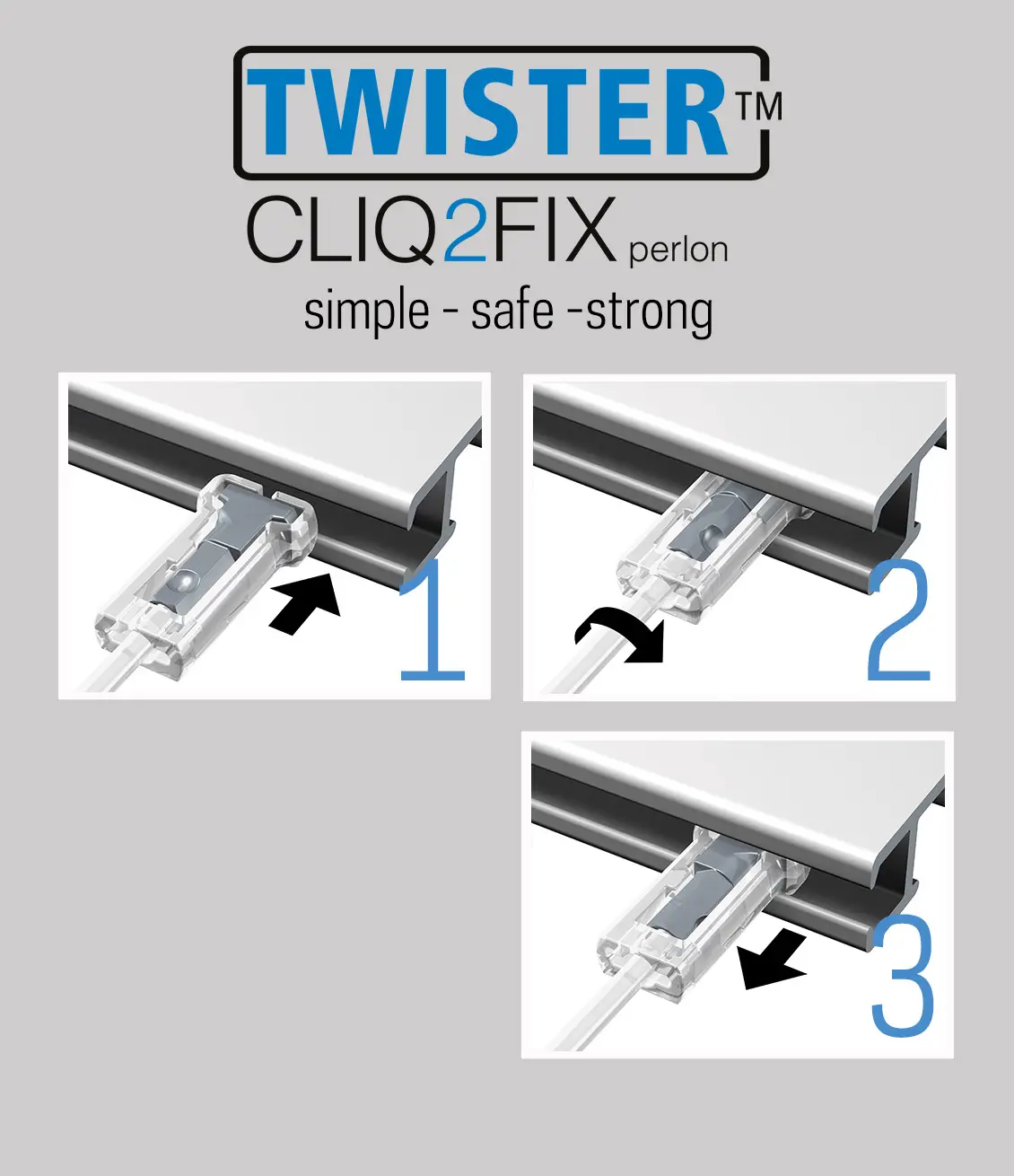 Cable artiteq perlon twister click2fix